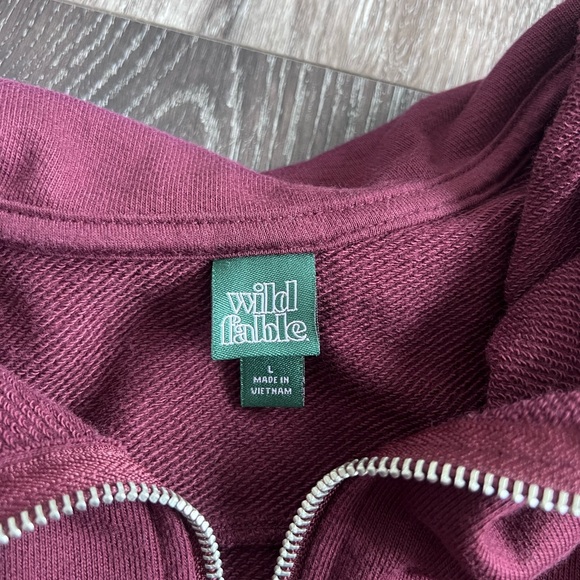 Wild Fable Maroon Half-Zip Sweatshirt - Picture 2 of 3